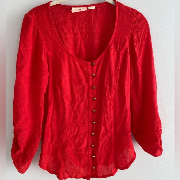MAEVE by Anthropologie orange-red blouse size 4 - Picture 1 of 11